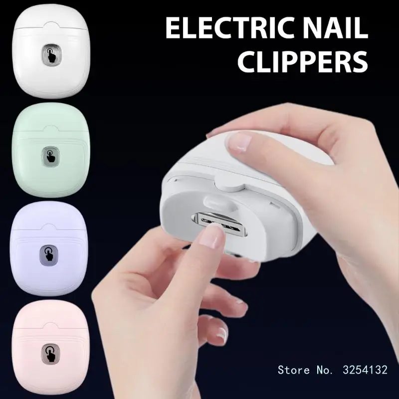 Electric Nail Clipper Nail File Automatic Cutter Fingernail Clippers Rechargeable Fingernail Cutter for Woman Man