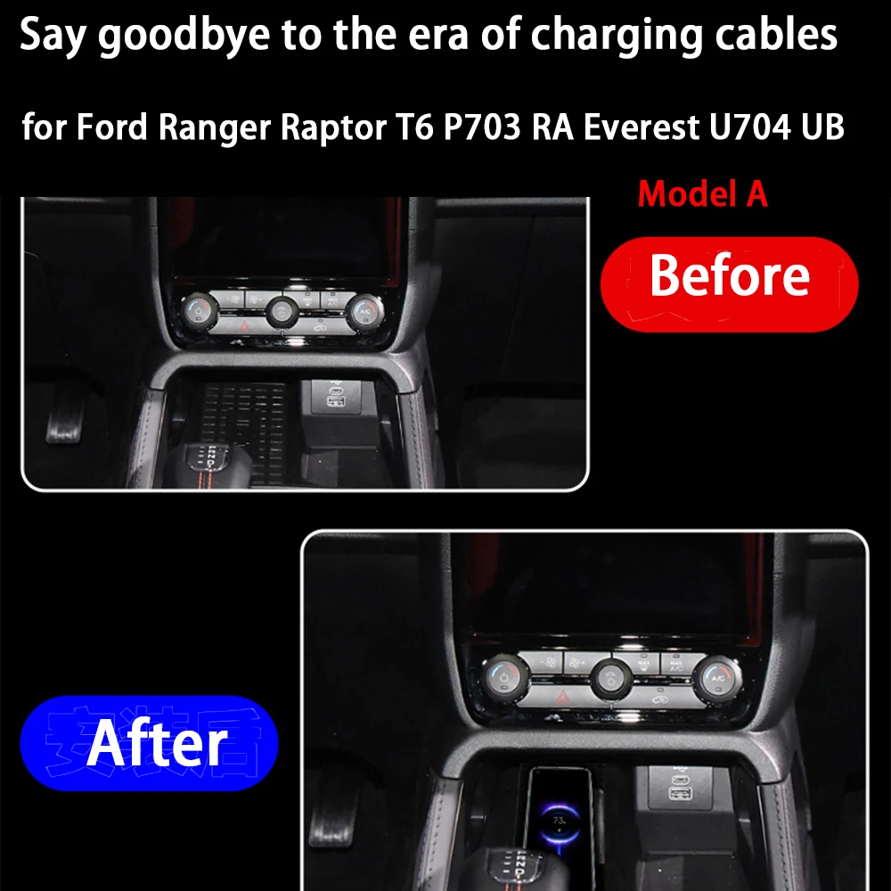 Para Ford Ranger Raptor T6 P703 RA Everest U704 UB consola central