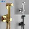 ULA Brass Bidet Faucet Portable Bidet Sprayer Single Cold Water Tap Toilet Faucet Sprayer Douche Bidet Faucet Black/Chrome/Gold 1