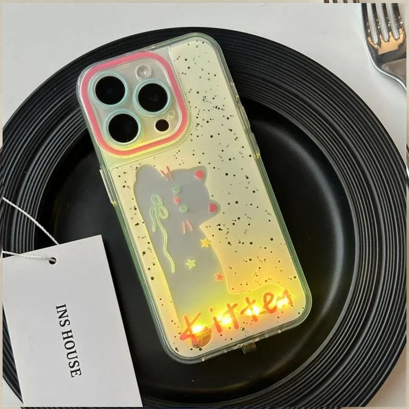 LED Glow Anti-Drop Protective Phone Case with Luminescence Night Light