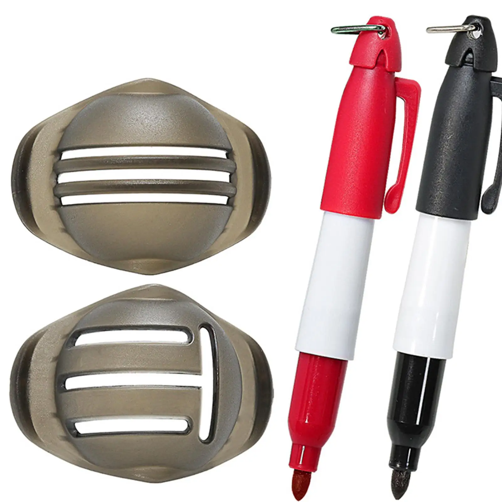 2x Golf Ball Marker Set Putter Putting Golf Ball Alignment Tool for Gift Men