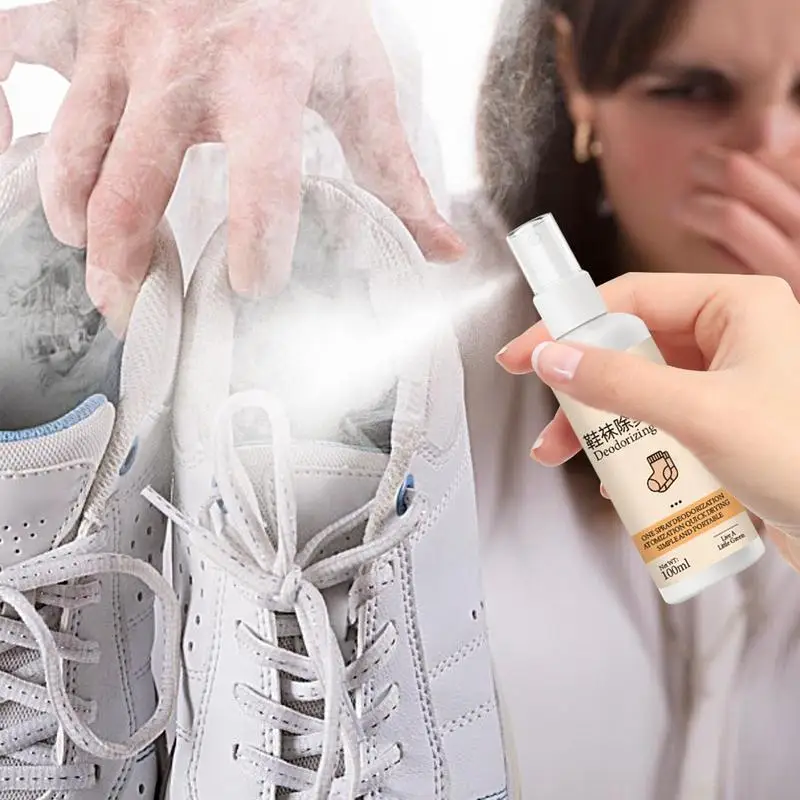 Shoe Spray Foot Spray Natural Smelly Shoes Multi-Purpose With Ionic Silver 100ml Shoe Freshener For All Types Of