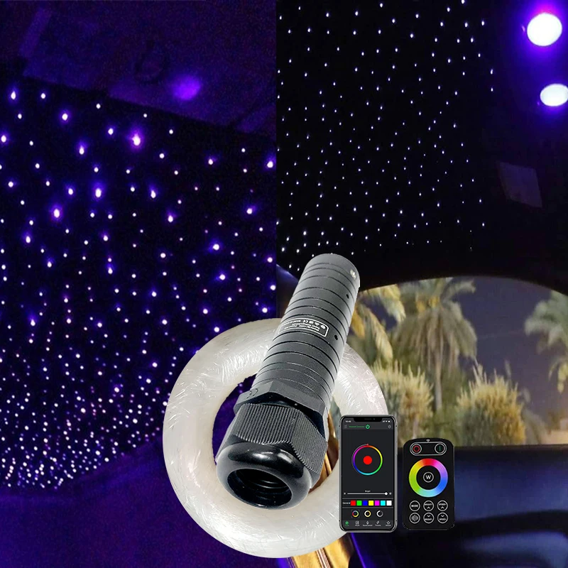 

fiber Lights lamp RGB Car Roof Star LED Optic star ceiling led Light kits phone APP PMMA Optical fiberTouch control WAPP NEW