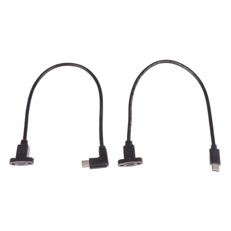 USB Type C to Micro USB Panel Mount Extension Cable - Male to Female Extender Cord