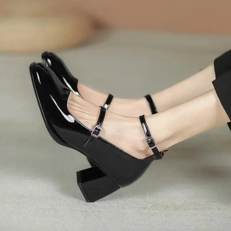 Women's High Heels Fashion Leather Party Shoes Designer Wedding Shoes for Women High Quality Mary Janes Shoes Zapatos Mujer2024 4