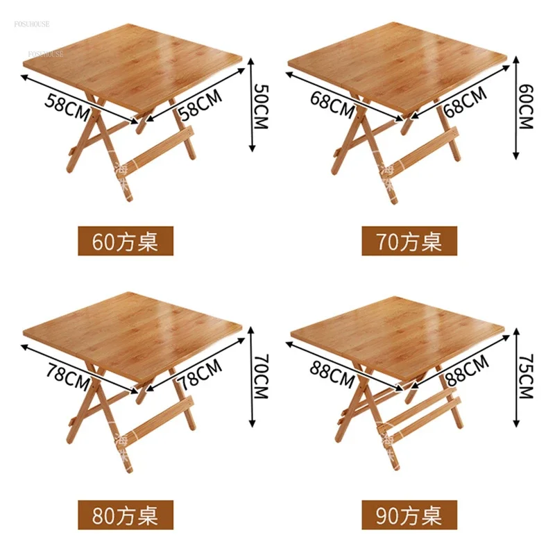 Bamboo Dining Tables Home Furniture Small Apartment Dining Table Outdoor Portable Folding Tables Creative Round Coffee Table P