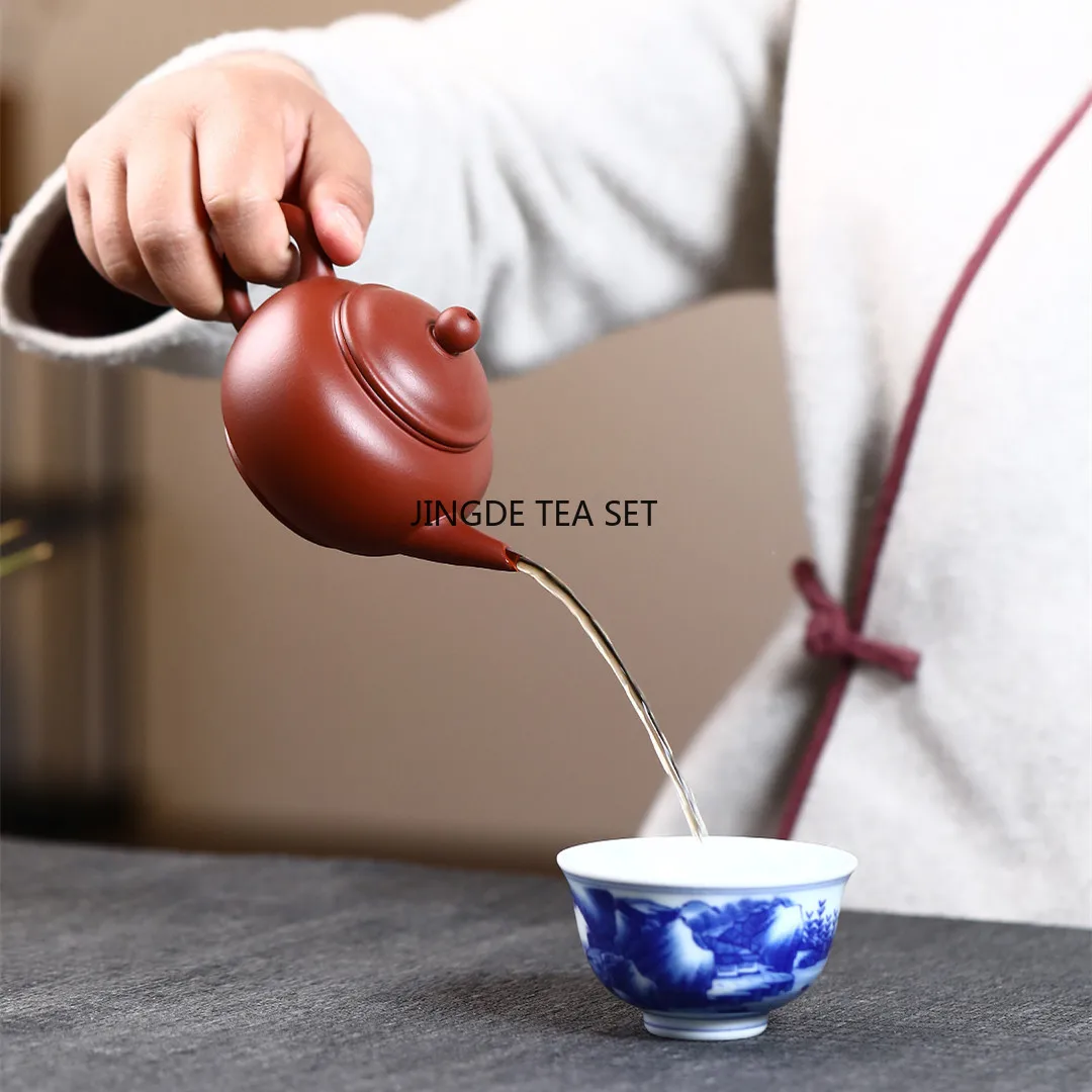 200ml Yixing Yixing purple clay teapot original ore Dahongpao tea set accessories household kung fu tea set