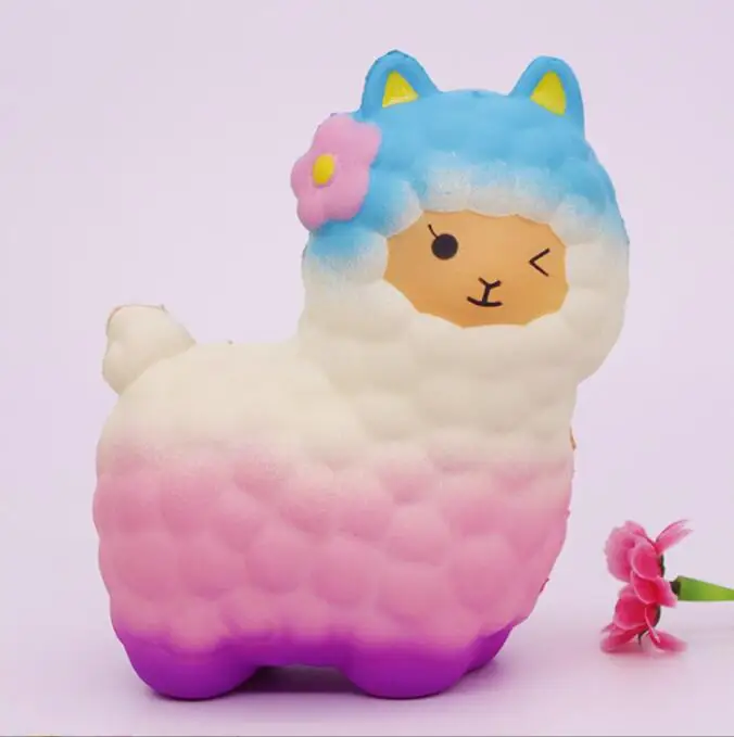 

squishy cute sheep Soft Alpaca Cute Squishi Sheep Toys Squishies Squeeze Jumbo Slow Rising Anti Strees Toy PU Foam Kids Funny