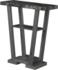 Newport V Console, Faux Black Marble/Weathered Gray 1