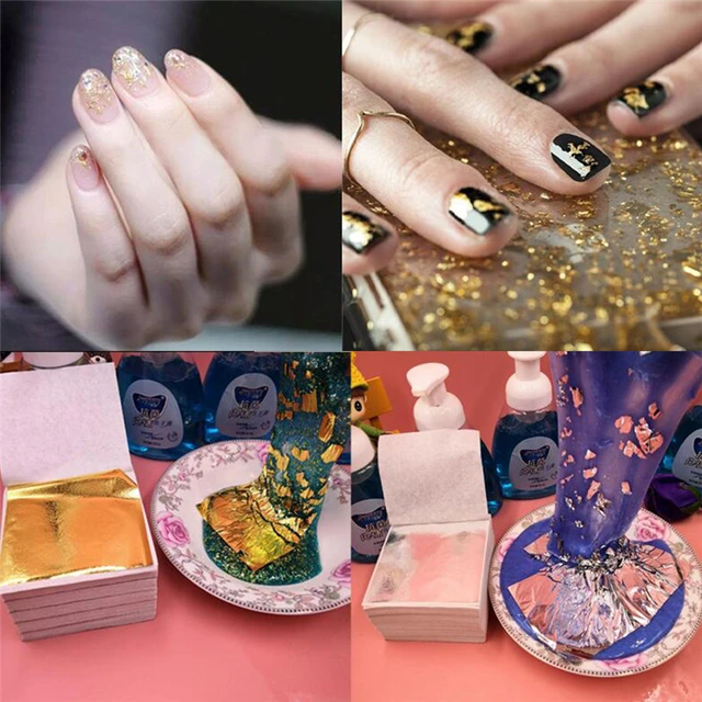 100 Sheets Shiny Gold Leaf for Gilding 3