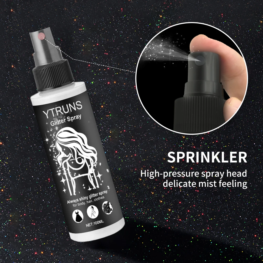 100ml high gloss glitter spray, can be used for body/hair/clothes 4