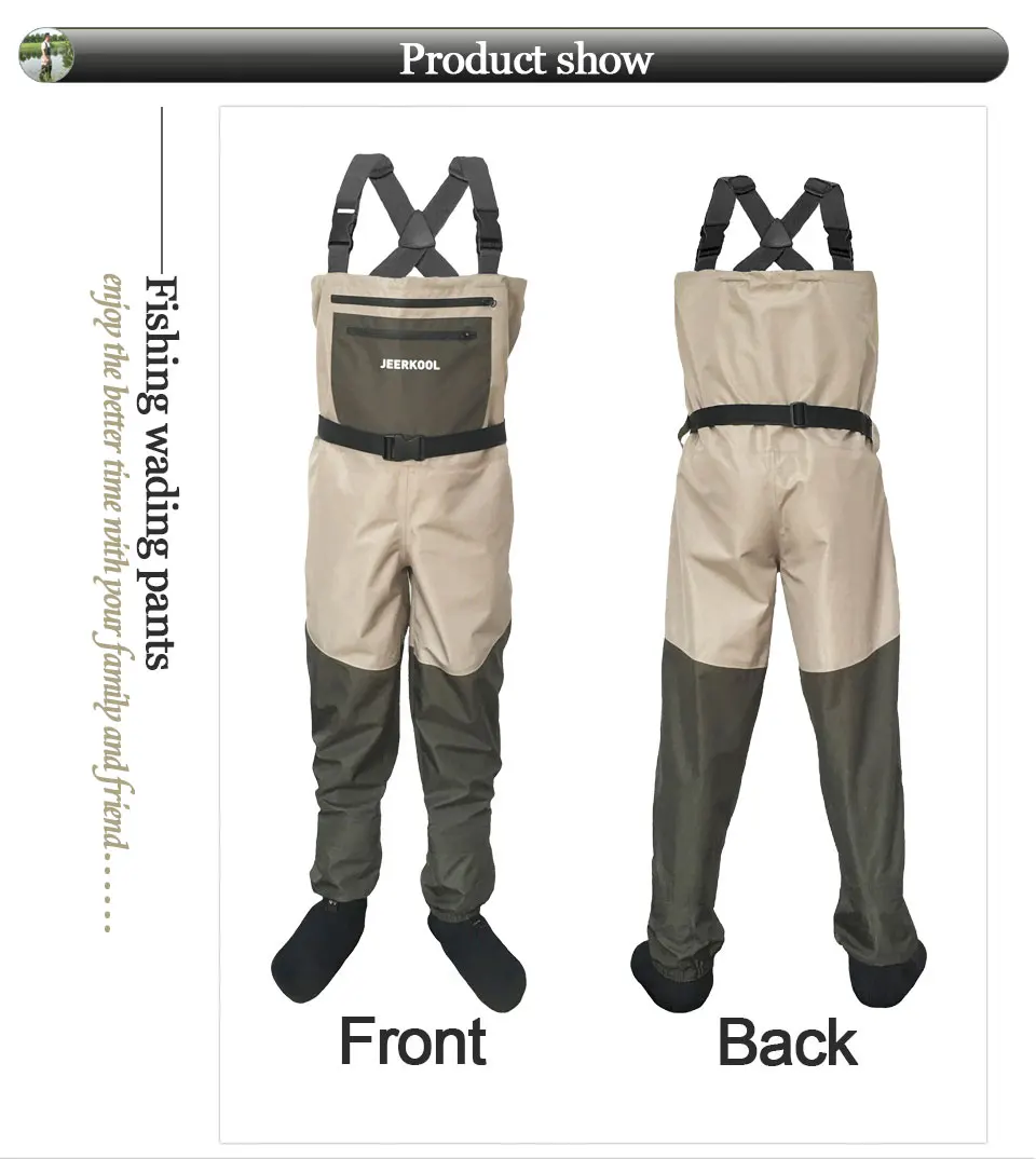 Fishing Waders Durable and Comfortable Breathable Stocking Foot Chest Wader Kits for Men and Women Farm Clothes fly fishing waders