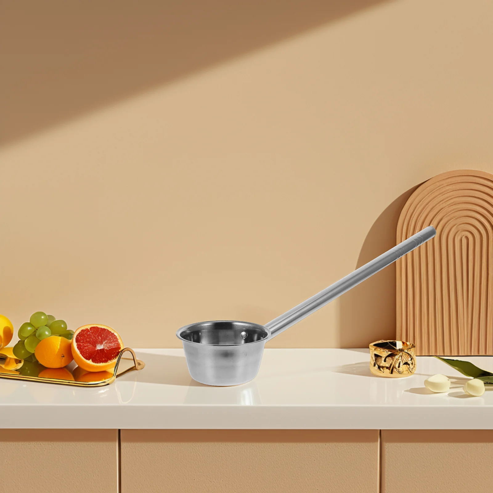 Stainless Steel Water Ladle Handle Thickened Scoop for Plant Vegetable Watering Home Cleaning Kitchen Bathrooms