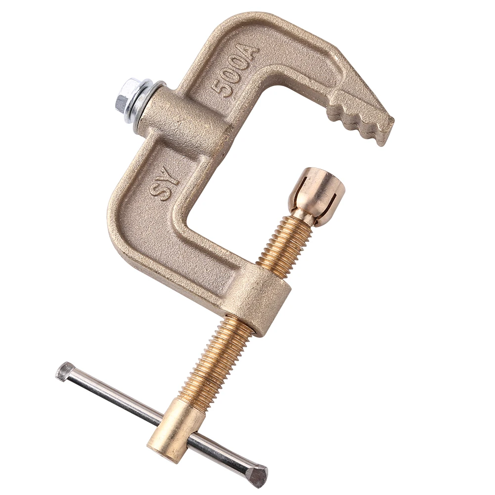 500A Ground Earth Clamp Portable Electric Welding G-shaped Grounding Clamping