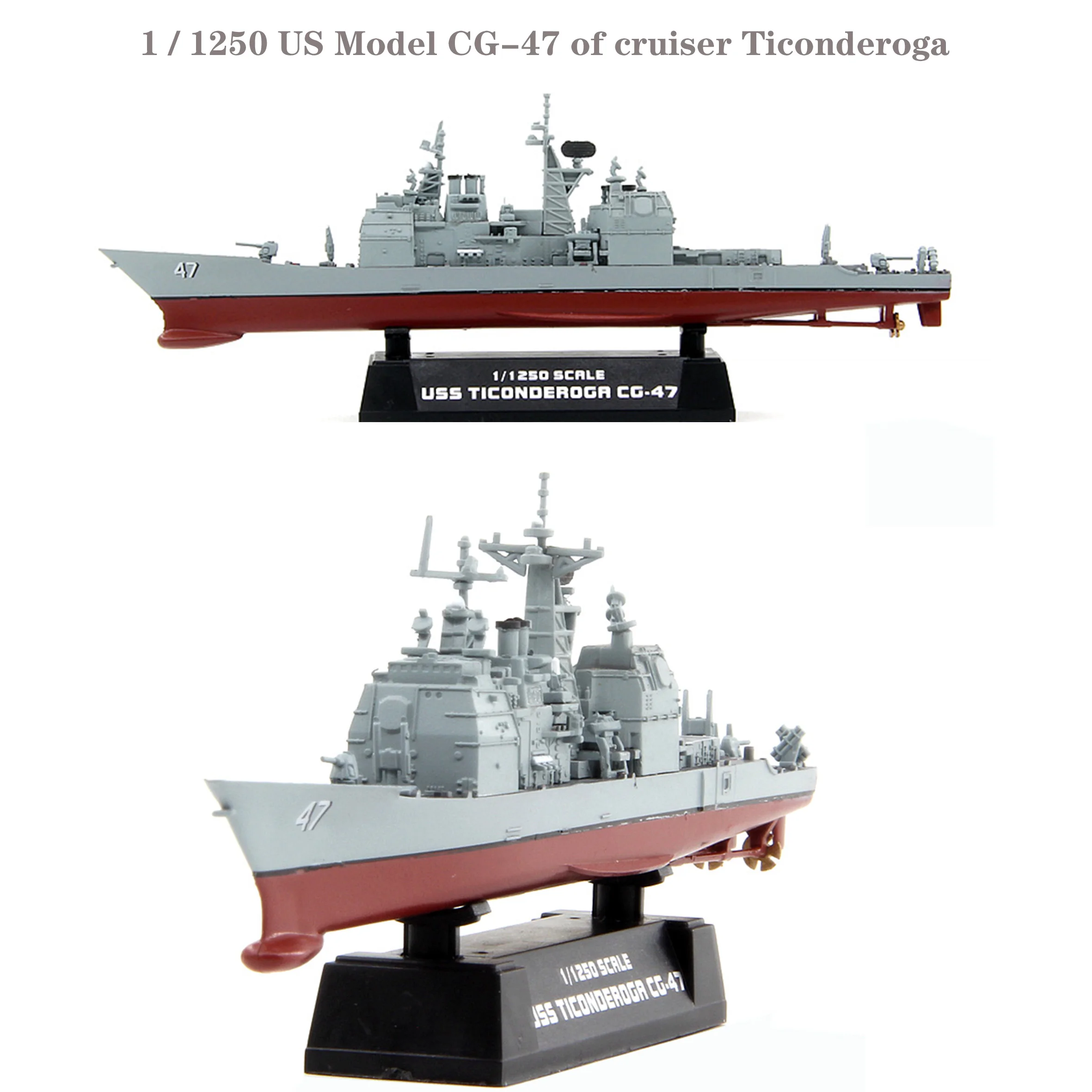 

Rare 1 / 1250 us Model CG-47 of cruiser Ticonderoga E37401 Finished military ship model