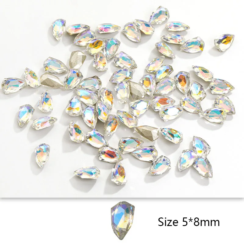 

Super Shining Shield Nail Art Drill Pointed Bottom Rhinestones For DIY Nails Accessories Watch And Wedding Dress Jewelry Making