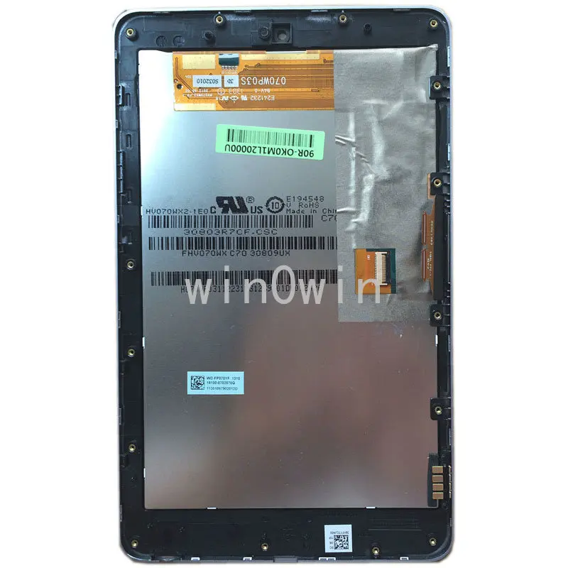 Led Lcd Touch Screen Digitizer Vetro Assembly Hv070Wx2-1E0 Con Silver Frame Per Google Nexus 7 1St Asus Me370 Me370T Tablet