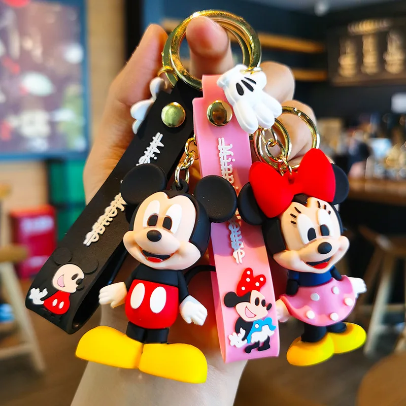 Minnie Keychain Keyring in Handmade Personalised Gift Pouch 