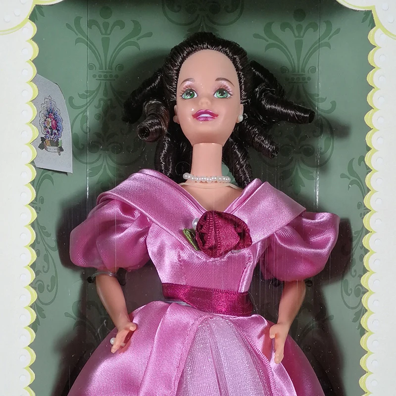 원래 바비 인형 달콤한 발렌타인 1995 스페셜 에디션 착용 여자를위한 핑크 드레스 장난감의 매력적인 장미 가운 수집가 선물
