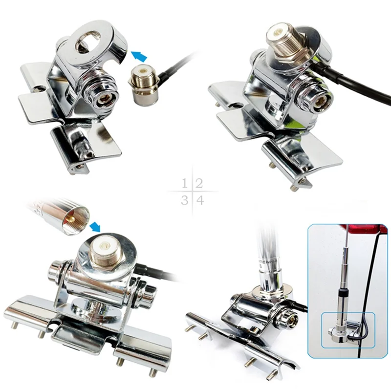 N11R 자동차 라디오 안테나 마운트 브래킷 5M PL259 SO239 동축 피더 연장 케이블 SMA 암수 BNC 커넥터 내구성