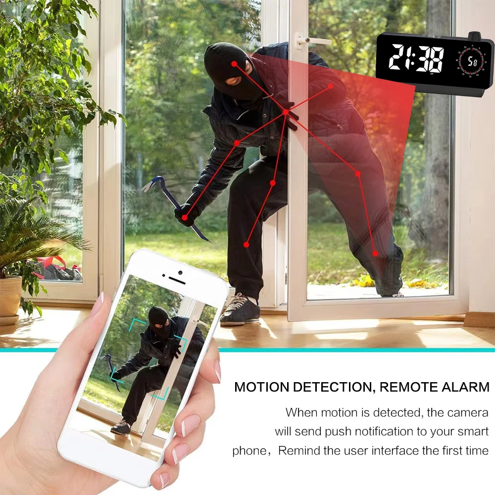 عرض أمامي لكاميرا الساعة الصغيرة اللاسلكية