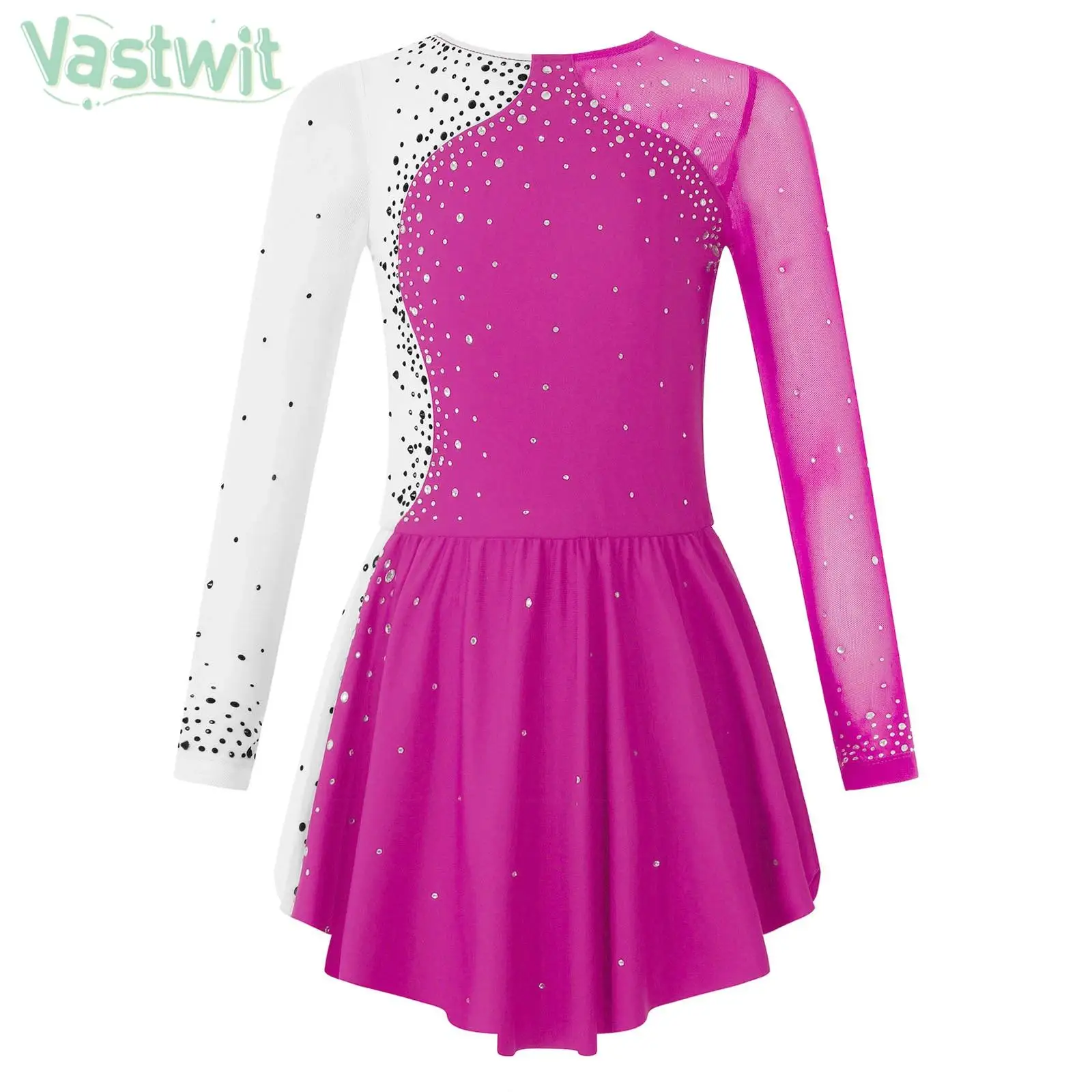 Enfant Fille Robe Patinage Artistique Tenue Tutu Justaucorps