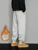 Winter Men's Sweatpants Warm Joggers Big Size 8XL 7XL 6XL Fleece Liner Cotton Sports Pants Colorfull Drawstring Thermal Trousers 5