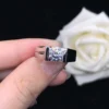 Bague de fiançailles en diamant pour hommes, couleur D, couleur unie, PT950, 0,8 ct, cadeau d'anniversaire de mariage