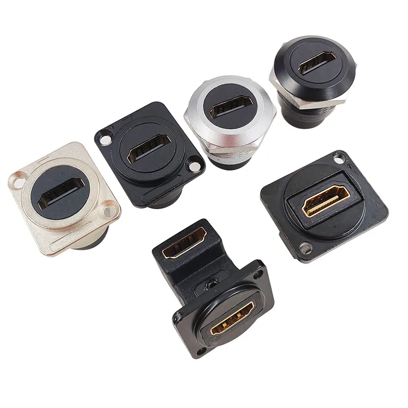 

2PCS HDMI high-definition video D-type socket interface conversion 4K docking head female to female