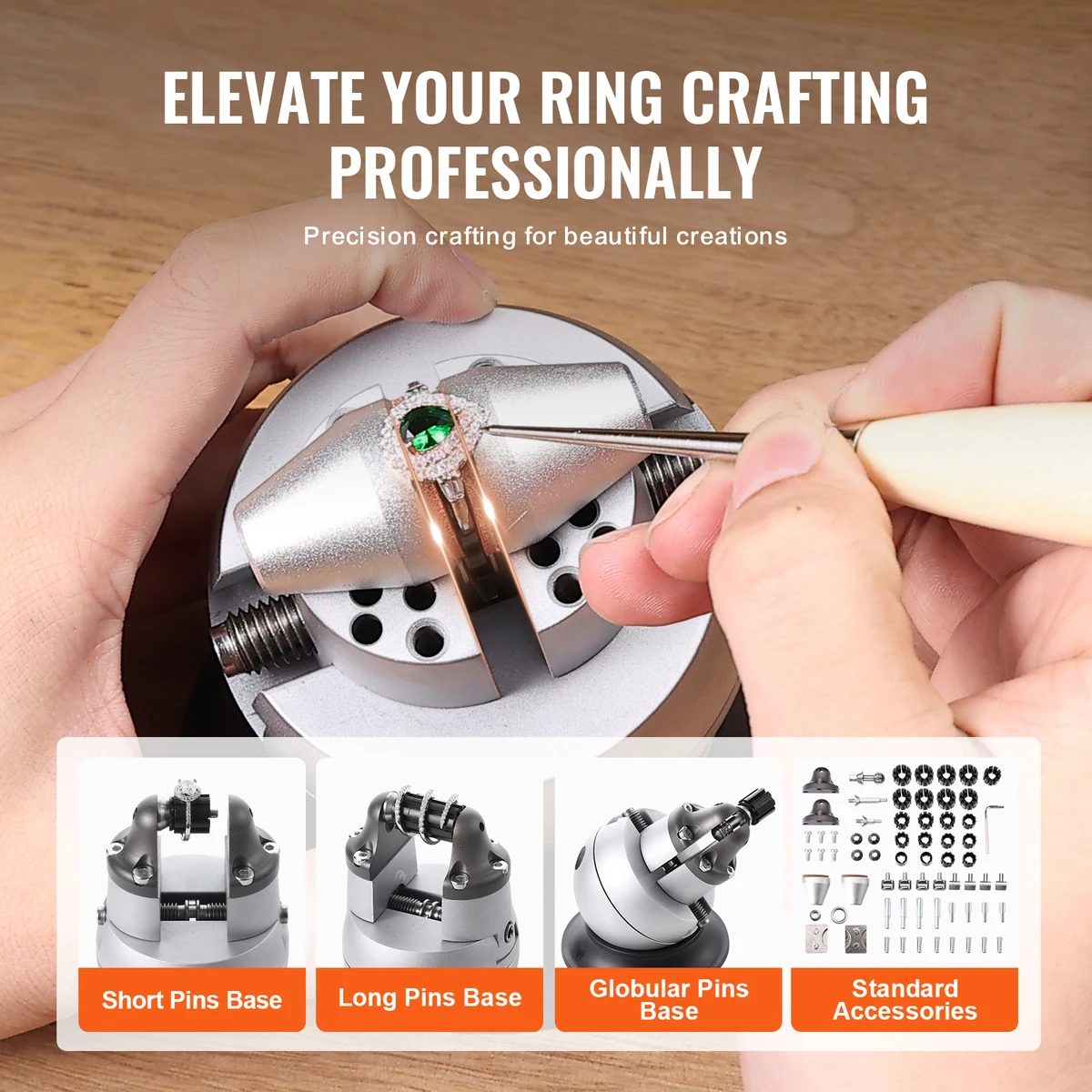 SucceBuy Ball Vise 3" 5"  Engraving Setting Tool Standard Rotation Engraving Block Vise Attachment Jewelry Engraving Block Tools — view 4