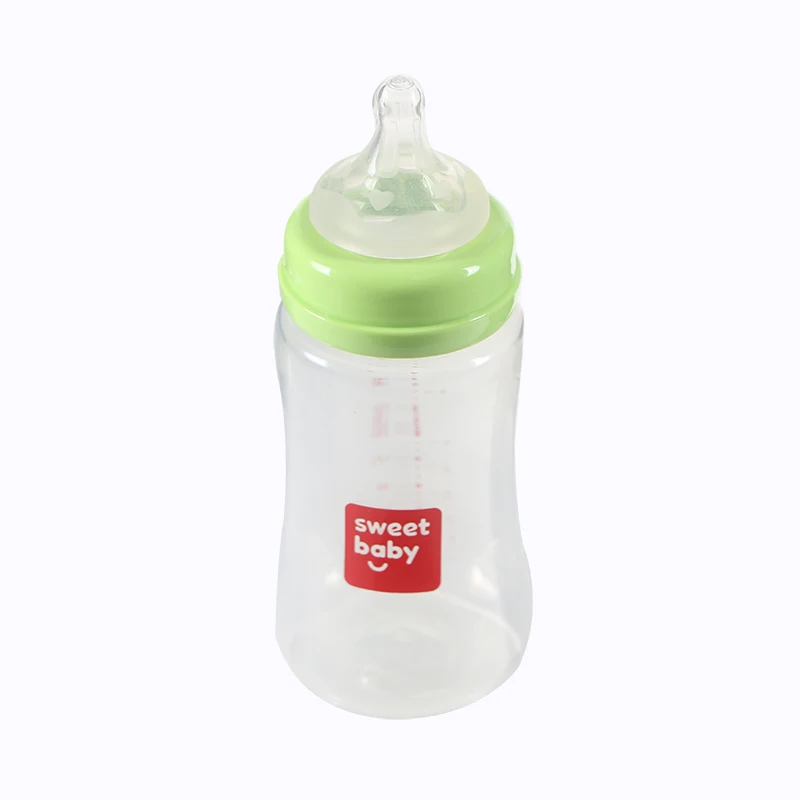 150/260/350ml Baby Bottle with Infant Wide-Caliber Baby Feeding Bottles Silicone Nipple Milk Water Drinking Bottles for Kid