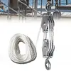 Rope Pulley Hoist 3/8 Rope Hoist With 5:1 Lifting Power Heavy-Duty Rope Pulley Multifunctional Pulley System With 2200 Lbs 4