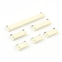 FPC FFC 1.0mm Pitch Cable Connector 4/6/8/10/12/16/20/24/26/30Pins Flip Flat Bottom Contacts 4