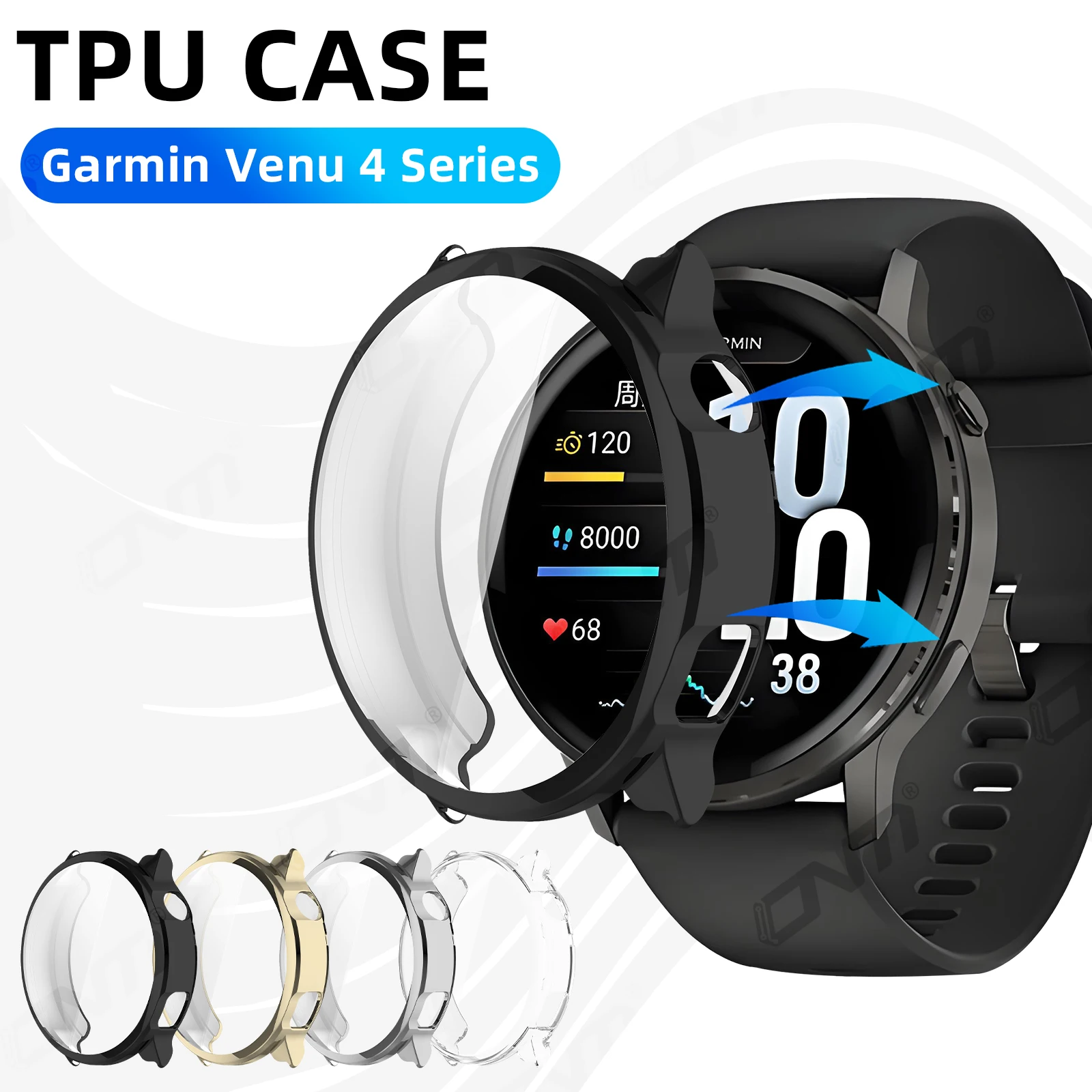 Garmin Venu 4 용 케이스 41mm 45mm 화면 보호기 케이스 Garmin Venu4 액세서리 용 소프트 TPU 올라운드 보호 범퍼 커버