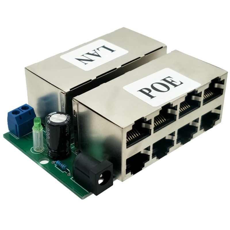 

Быстрая скорость, 8 портов, POE, сплиттер, инжектор DC12-48 В, Power over Ethernet, инжектор, адаптер, модуль питания Poe, синтезирование