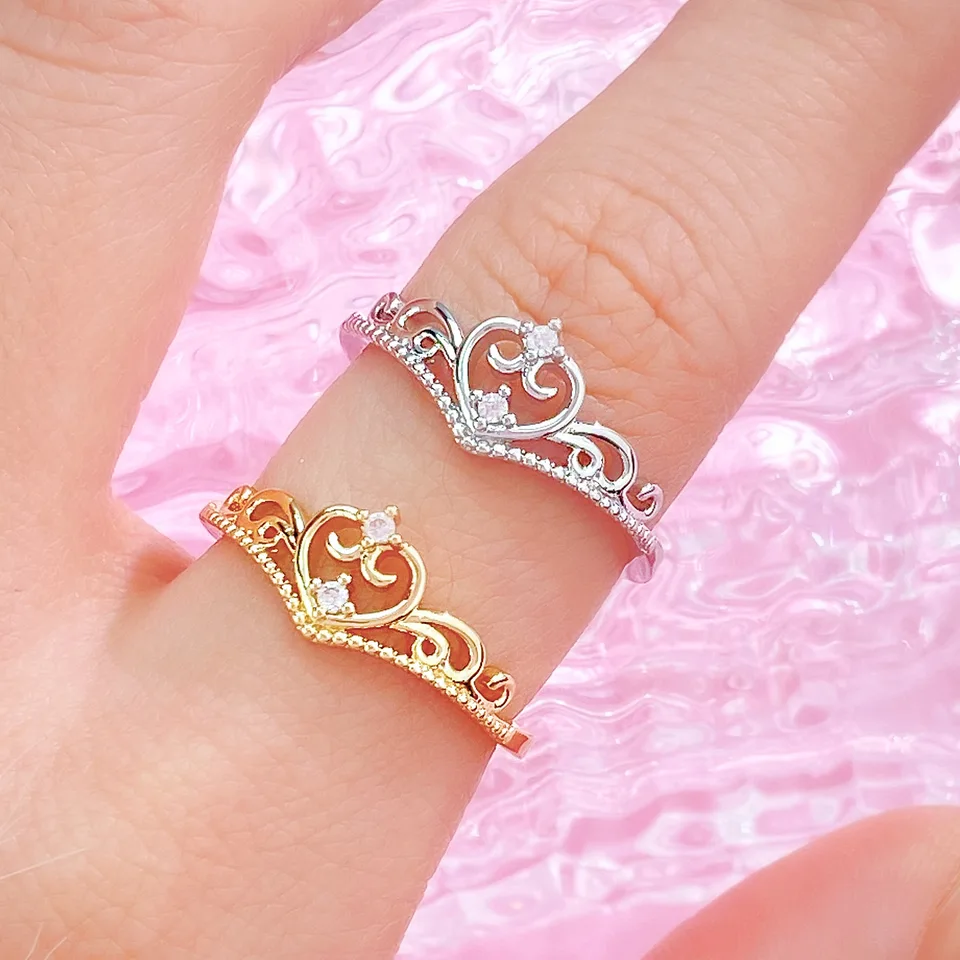 Princess Crown Daughter Crown Ring Windfall Women Crown Rings