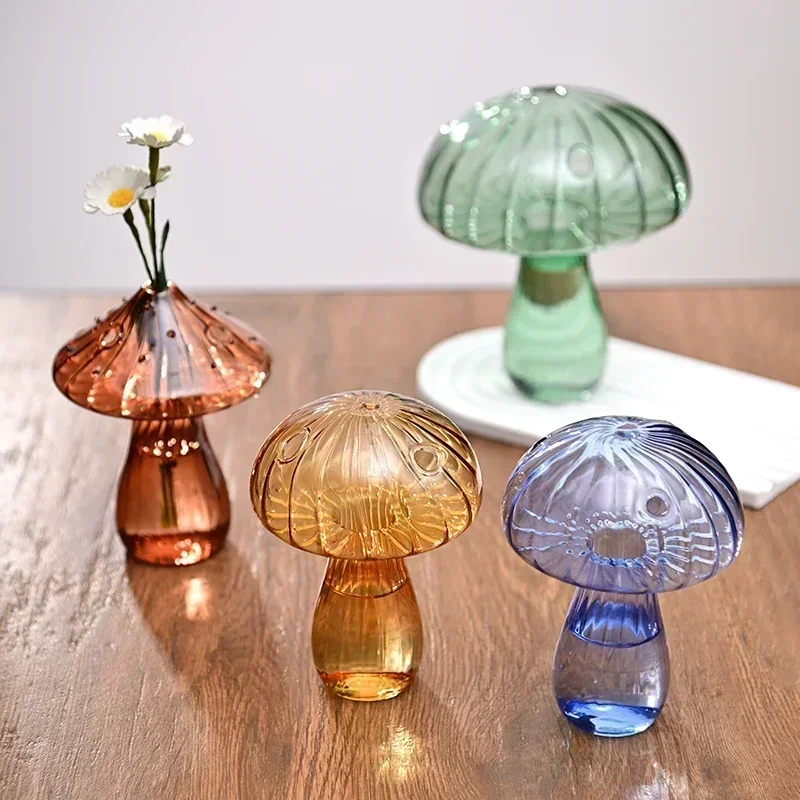 Glass Vase Nordic Glass Flower Vase Flower Bottle for Flowers Transparent Hydroponic Pot Decoration Home Room Decor
