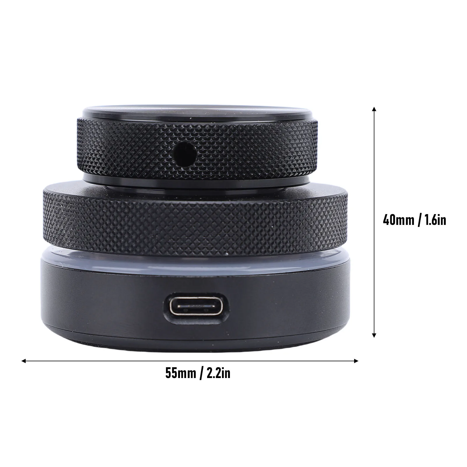 RGB 조명이 있는 맞춤형 로터리 노브, 페이지 노브, 볼륨 컨트롤러, 2.4G BT USB C 유선 연결, 윈도우 지원, 블랙