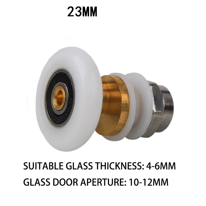 Description Picture 6 of item8Pcs 20/23/25/27mm Shower Glass Sliding Door Hanging Wheel Roller Bathroom Sliding Cabinet Eccentric Pulleys Replace Accessories
