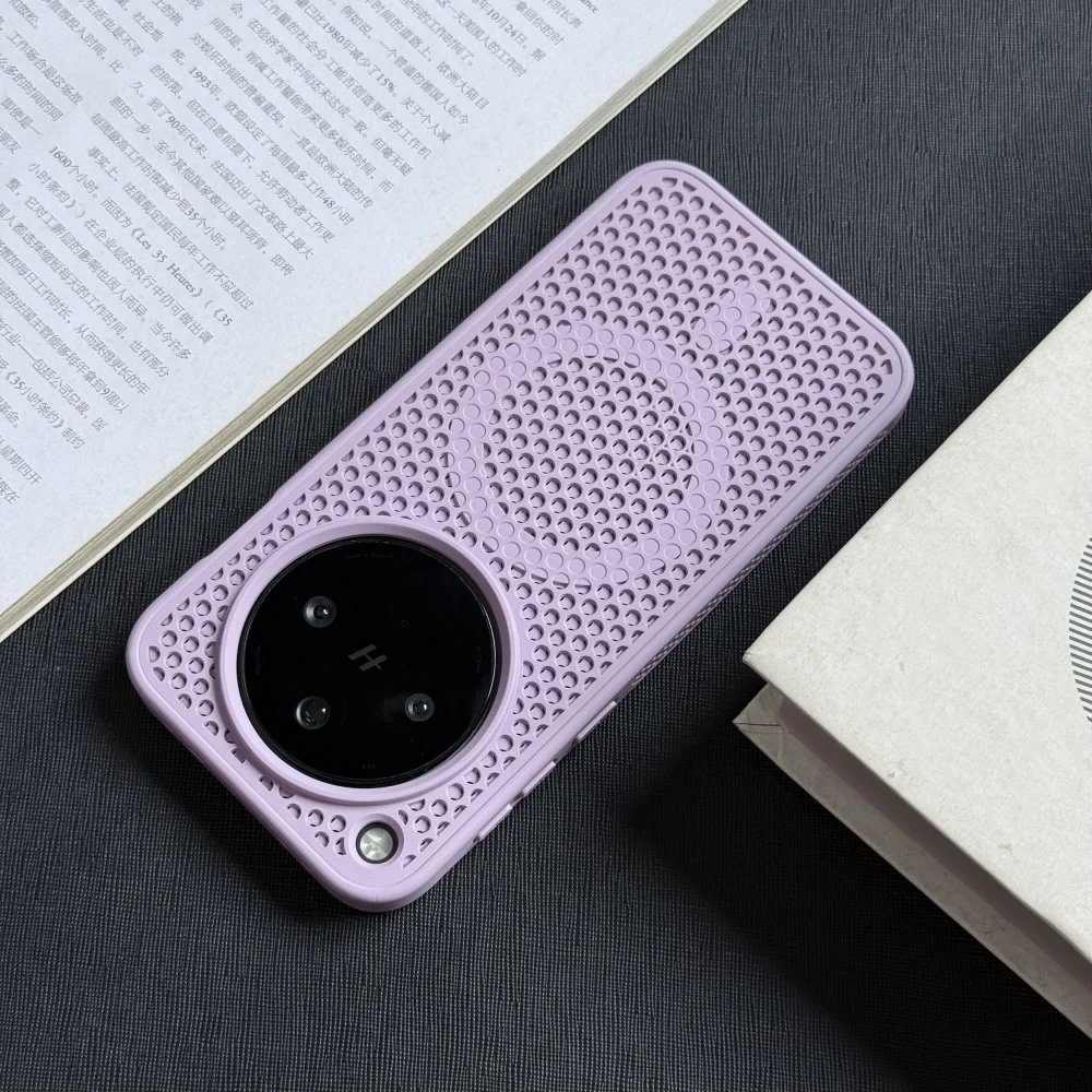 Cooling Armor Breathable Luxury Matte Magnetic Phone Case with Wireless Charging Compatibility