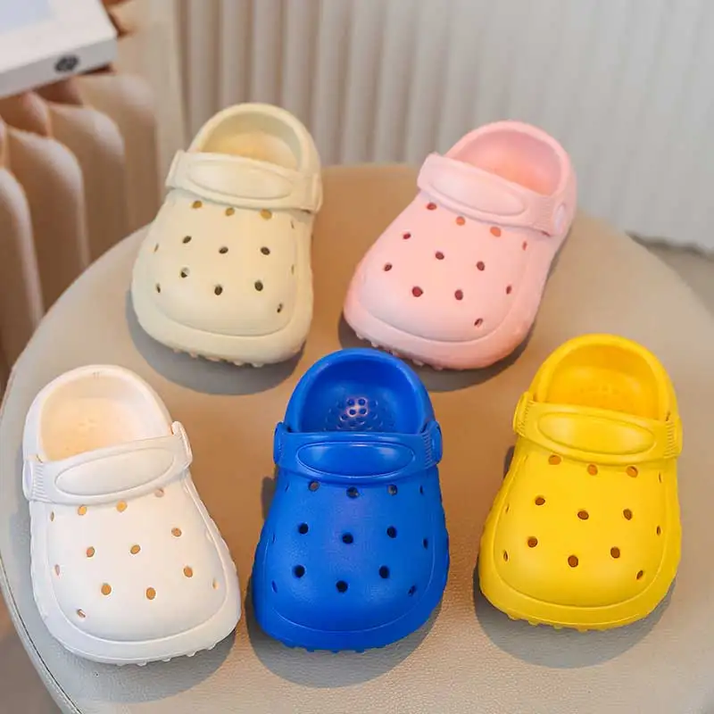 Children's Cave Shoes Four Seasons Solid Color Anti Slip Sneakers Boys and Girls' Beach Lightweight Quick Drying Baby Shoes 2