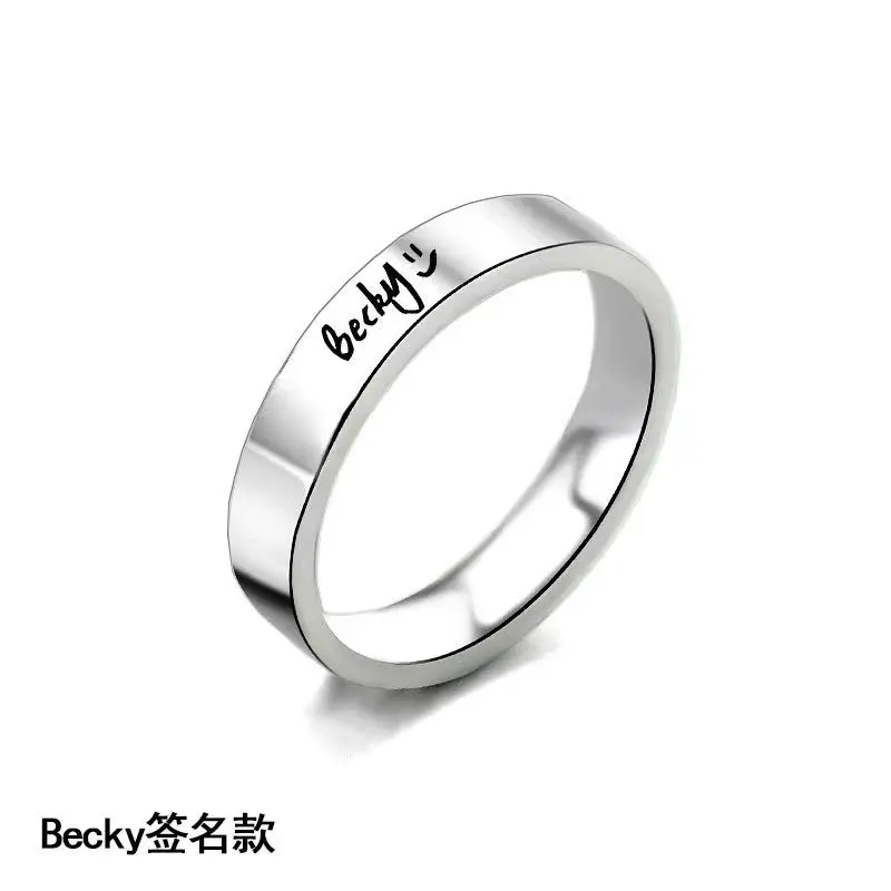 Freenbecky Same Support Ring Necklace Pink Theory Peripheral CP Couple Necklace Birthday Gift