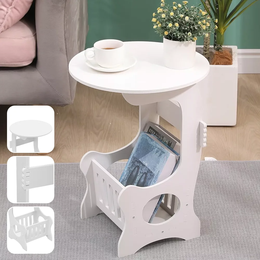 Mini Round Table Bedside Table Bedroom Furniture Modern Minimalist Lightweight Bedside Table Mini Storage Rack Storage Cabinet