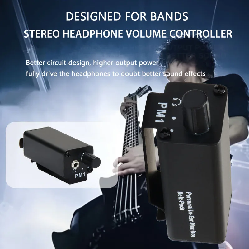 PM1 컴팩트 이어폰 앰프 전문가용 HIFI 인이어 스테레오 개인용 이어폰 앰프 XLR to 3.5MM 오디오 인터페이스