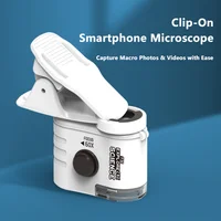 Microscope portable miniature 60X avec UV, microscope portatif miniature pour étudiants et laboratoires scientifiques 4