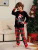 Christmas Family Outfit Mom Daughter Dad Son Family Matching Pyjamas Set Soft long sleeved pyjamas Cute baby and dog jumpsuit 5