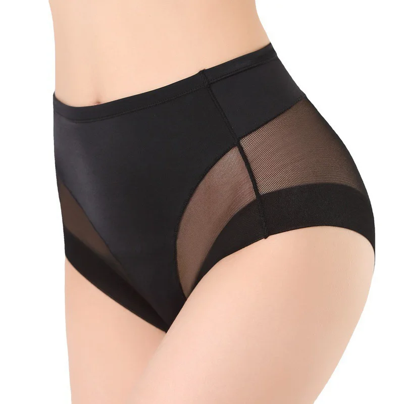 

1PC Mesh Panties Underwear Briefs Ice Silk Women Transparent Hip Lifting Mid Waist