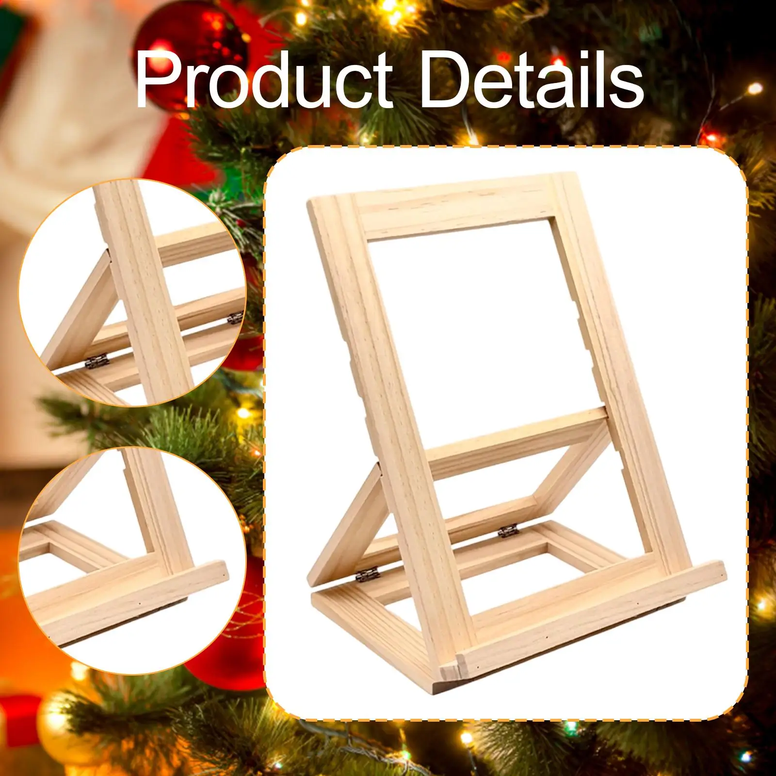Canvas Panels Small Wooden Display Easel 29.5x21cm Multipurpose Professional for Finished Paintings Sturdy with Back Support
