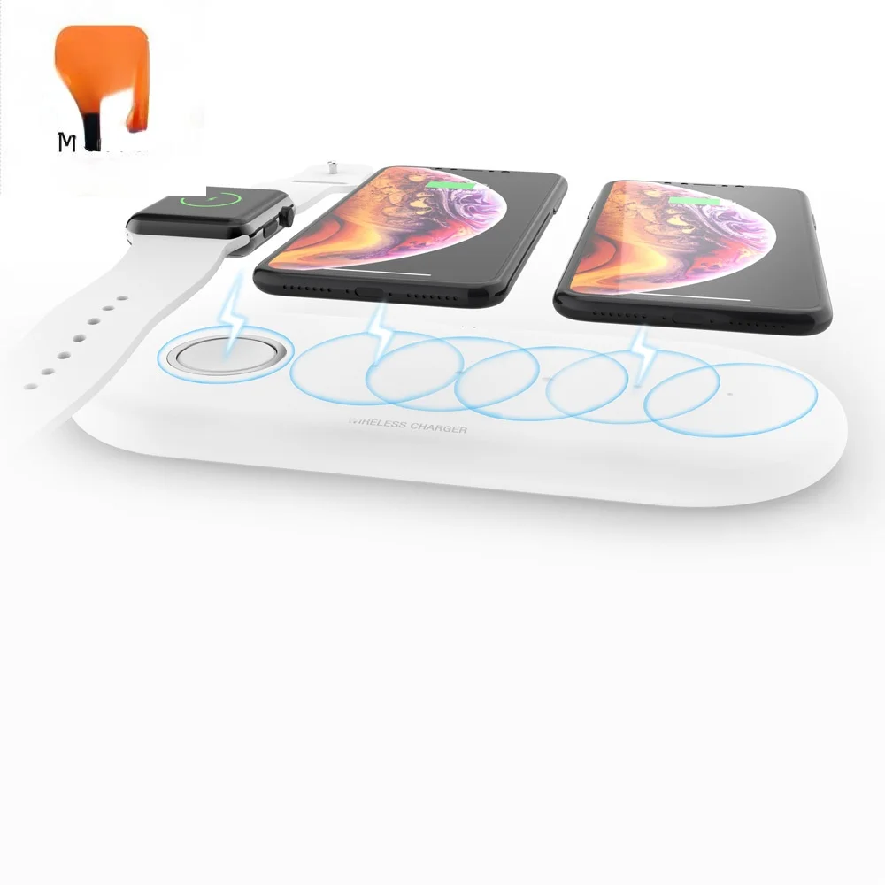 

mobile phone accessories 3 in 1 fast wireless charger 15w for phone 11 and watch 5 headset 5 coil wireless charging stand