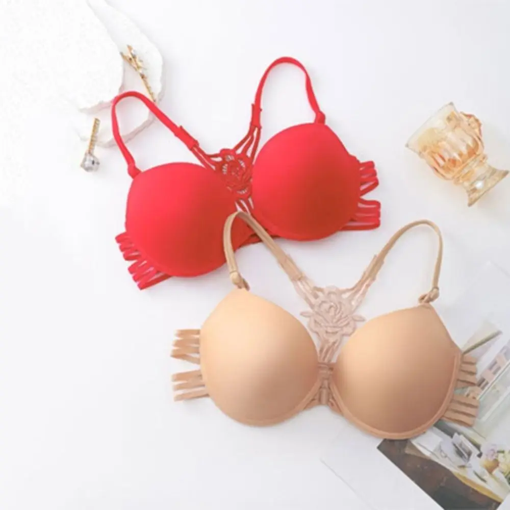 حمالة صدر نسائية أنيقة من الدانتيل بأزرار أمامية وظهر جميل بدون درزات 3